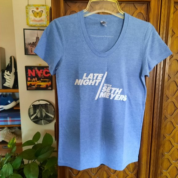 🌟FREE with purchase🌟 Late Night with Seth Meyers T-Shirt - Blue, Size S - Picture 4 of 16